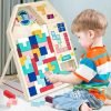 Multifunction WOODEN TETRIS BUILDING PUZZLE 3D BLOCKS MAINAN TETRIS