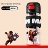Disney Iron man children's water cup with straw cute boy  girl New summer cup for kindergarten grade 1-3