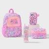 Smiggle primary school flower bag set grade 1-4 set of 5 pieces/ bag+lunch box +lunch bag+ water bottle+pencil case