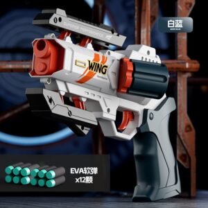 1pe kids Burst Revolver Gun Toy Gu n With Rotating Cylinder, Spring Powe
