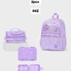Smiggle primary school set princess purple bag + lunch bag +lunch box