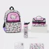 SMIGGLE hello kitty primary school grade 1-4 set of 4 pieces /bag+lunch bag+water bottle+lunch box