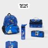 SMIGGLE Sonic kg 3 grade 1set of 5 pieces / backpack+lunch box+lunch bag+ water bottle+ pencil case