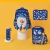 SMIGGLE junior set space theme kg 2-3 / grade 1 /4 pieces bag + lunch bag + lunch box + water bottle