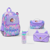 Smiggle Gabby's Dollhouse primary sched Plush Backpack grade 1-4 /5 Pieces Bundle
