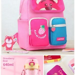 Disney Lotso strawberry bear set backpack age 3-5 years / kg1-kg2